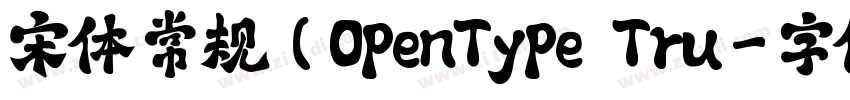 宋体 常规(OpenType   Tru字体转换